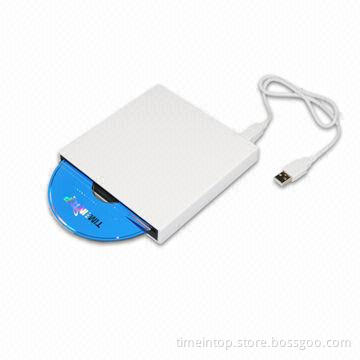 Slimline Slot-in USB External Dual-layer DVD+/-RW Drive, Plug-and-play